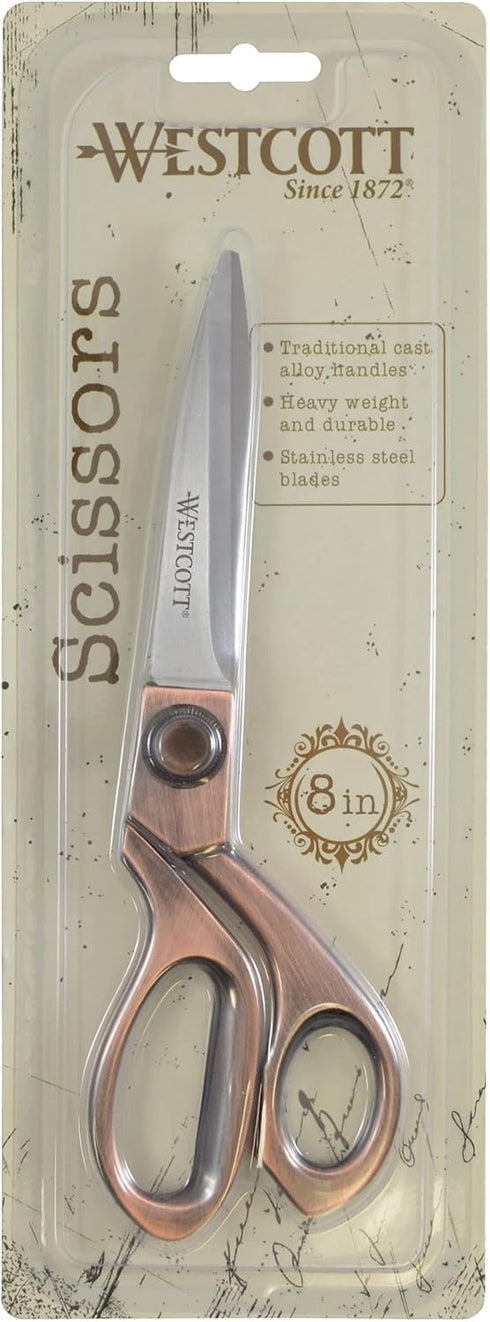 Westcott 16459 8-Inch Stainless Steel Copper-Finish Scissors For Office and Home...