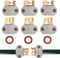 Hose repair kit,?3 Sets?garden hose repair Fittings Aluminum Female and Male With Zinc Clamp Water Hose End Repair Connector Fit 3/4 Inch And 5/8 ...