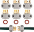 Hose repair kit,?3 Sets?garden hose repair Fittings Aluminum Female and Male With Zinc Clamp Water Hose End Repair Connector Fit 3/4 Inch And 5/8 ...
