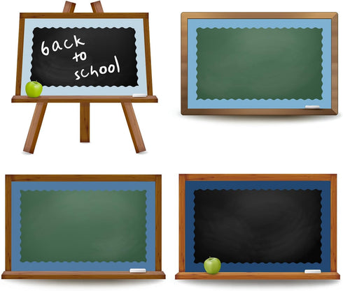 Whaline 65.6ft Blue Bulletin Board Borders 4 Rolls Blue Series Die-Cut Board Trim for School Classroom Office Chalkboard...