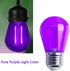 S14 Purple Replacement Light Bulbs 2W LED Edison Light Bulb Plastic Shatterproof Waterproof Decorative Purple Filament Halloween Bulbs E26 Base fo...