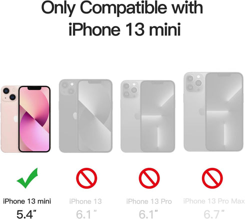 JETech Magnetic Case for iPhone 13 Mini 5.4-Inch Compatible with MagSafe, Translucent Matte Back Slim Shockproof Phone Cover (Pink)...