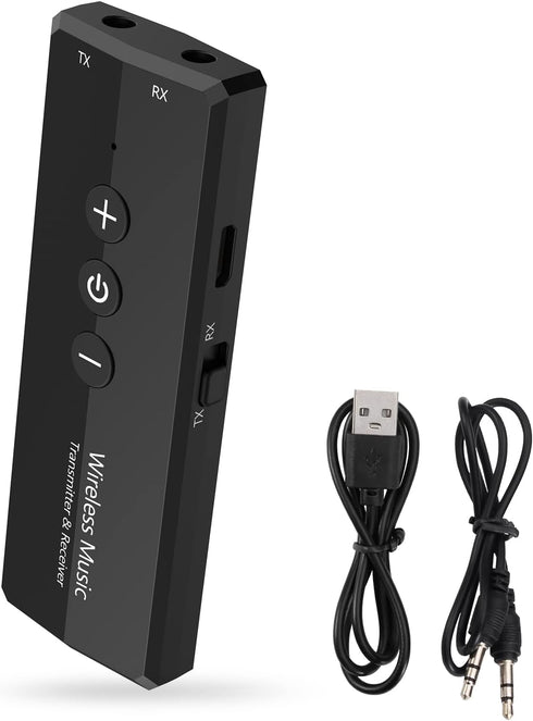 JXTZ Bluetooth Transmitter Receiver 3 in 1, Rechargeable Bluetooth 5.0 Car Adapter, Noise Canceling Aux Bluetooth Adapter for Car, 3.5mm Bluetooth...