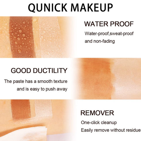evpct 2Pcs Cream Contour Foundation Stick for Neutral Skin Highlighter & Bronzer Pen Face Brightens & Shades Pencil Highlighting Shade Longwear Ma...