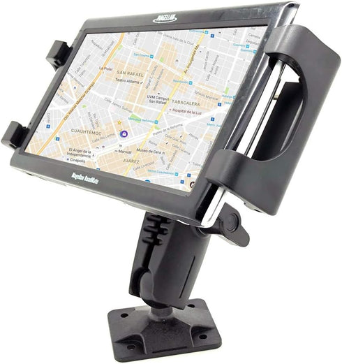 Heavy Duty Tablet GPS Smartphone AMPS Drill Base Dash ELD Mount for Truck Van Commercial Vehicle Semi Fleet Limo (Holder fit all Tablets & Phones ...
