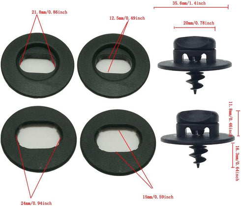 Car Mat Fixation Clips Floor Mats Fasteners Holders 2 Pcs Set...