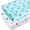 Changing Pad Cover for Boys Girls 2 Pack, Comfy & Breathable Changing Table Cover for 32''x16" Changing Table Pads, Diaper Changing Pad Cover, Aqu...