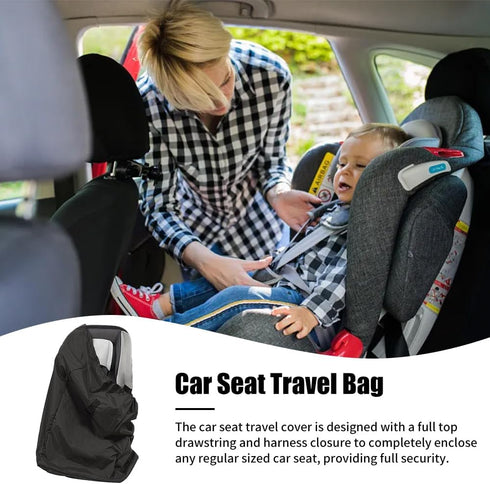 Car Seat Travel Bag for Airplane, Portable Padded Backpack Covers for Airplane, Carseat Cover with Handle for Airplane Travel, Fits Convertible Ca...