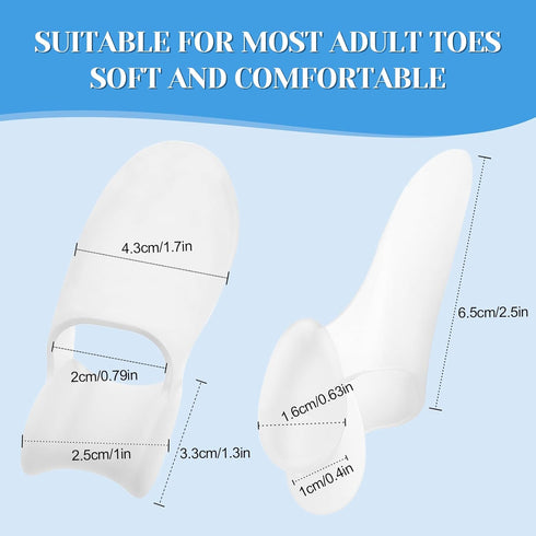 Pack of 6 Bunion Cushion Protector,Reusable Bunion Pads with Separator for Big Toe, Gel Shield,Toe Spacers for Foot Pain Relief,Yoga Toes,Bunion S...