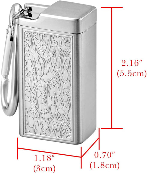 Linkidea 2 Pack Metal Ashtray with Lid, Small Outdoor Portable Cigarettes Cigars Ashtray for Travelling, Camping, Picnic, Indoor Auto, Home, Sand,...
