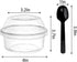 WUWEOT 50 Pack Plastic Dessert Cups, 12 oz Clear PET Dessert Bowls, Disposable Parfait Cups with Lid (No Hole) for Ice Cream Fruit Iced Cold Drink...