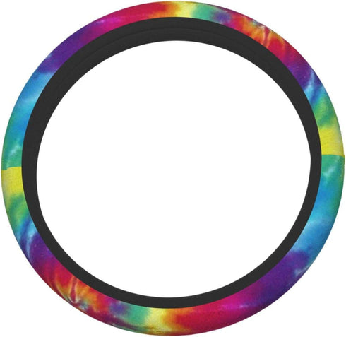 Colorful Tie Dye Universal 15 Inch Steering Wheel Covers Non Slip Neoprene Car Wrap Cover for Adults...