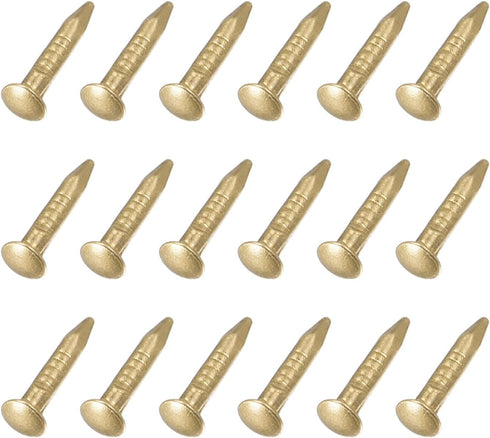 Small Nails (1.2x8mm) 80pcs, Brass Tiny Hardware Nails - for Household Woodworking, Brass Tone...
