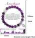 Pingyongchang Stress Relief Anxiety Yoga Bracelets for Women Men,Healing Crystal Natural Stone Mantra Stretch Bracelet Birthday Gifts for Teen Gir...