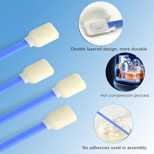 Wellgler's Foam Cleaning Swabs?for Electronics, Lab, Dust-Free Cleaning Sponge Tip Swabs for Printer Heads, Scanners, Camera Lenses, Chip Hard Dis...