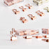 Cactus Binder Clips with Cute Rose Gold Medium Binder Clips in Acrylic Crystal Box for Office School and Home Supplies...