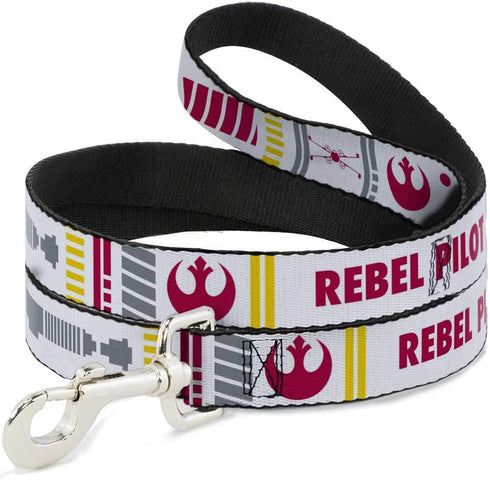 Star Wars Pet Leash, Dog Leash, Star Wars Rebel Pilot Rebel Alliance Insignia X Wing Fighter, 4 Feet Long 1.0 Inch Wide...