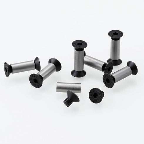 10 Packs Knife Handle Screws Rivets Bolts Fasteners, Black Hex Flat Head Screws, Knives Maker Screws for Fixing Blade Knife...