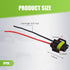 2 PCS Car Fog Light Socket Cable, H8/H9/H11 IP68 Waterproof Female Connector Plug with 4.13" Wire, Adapter Connection Modification Accessories, Co...