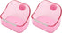 (2 Pack) 5" x 3 3/4" x 4" CalPalmy Pink Food and Water Bowl for Rabbit, Chinchilla, Guinea Pig - The Best Tip-Proof, Clip-On Food Dishes for Rabbi...