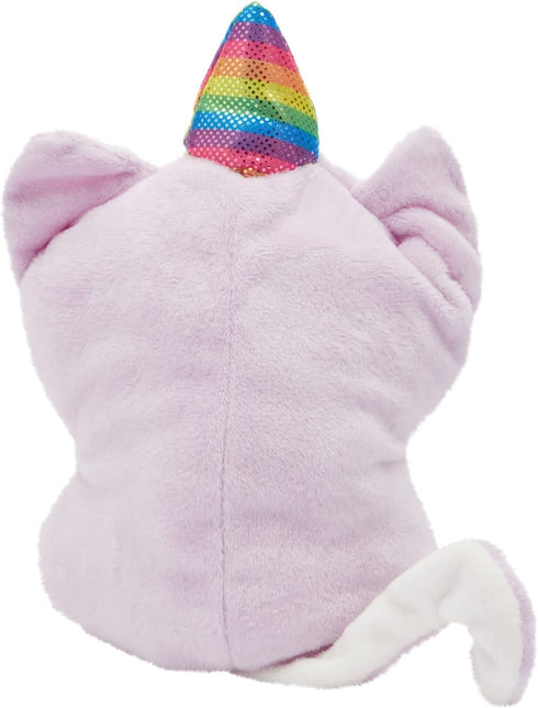 BLUE PANDA Small Reversible Caticorn Plush Toy, Lavender and White Caticorn Plushie with Rainbow Horn (6 x 12 in)...