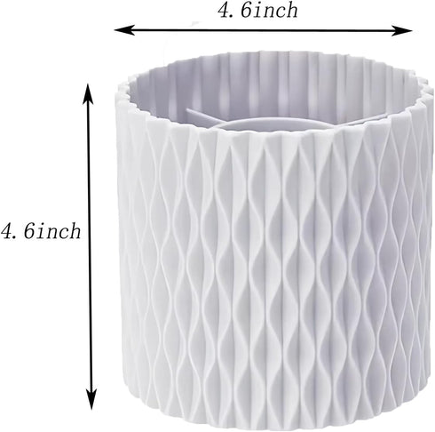 White Pen Holder for Desk 360 Degree Rotating Pencil Holder Large Capacity Makeup Brush Holder Multifunctional Pen Organizer for Home Office Schoo...