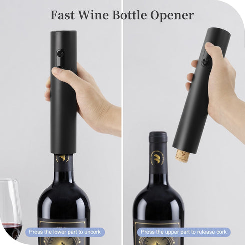 Electric Wine Opener Set, Battery Operated Wine Bottle Opener with Storage Base, Wine Corkscrew Remover, Automatic Wine Opener Accessories for Hom...