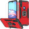 HNHYGETE for Moto E Phone Case, Motorola E Case, with HD Screen Protector, Shockproof Tough Rugged Hard Rubber Bumper with 360 Rotation Ring Kicks...