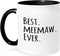 3dRose Best Meemaw Ever Mug, 1 Count (Pack of 1), Black...