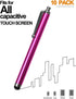 Stylus Pens for Touch Screens, LIBERRWAY Pen 10 Pack of Pink Purple Black Green Silver Universal Screen Capacitive Compatible with Kindle ipad iPh...