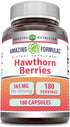 Amazing Formulas Hawthorn Berries Supplement | 565 Mg | 180 Capsules | Non-GMO | Gluten-Free | Made in USA...