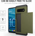 Galaxy S10E Case, Ultra-Thin Shockproof Hard Back Silicone Dual Layer Protective Credit Card Holder ID Cards Slot Scratchproof Cover Case Compatib...