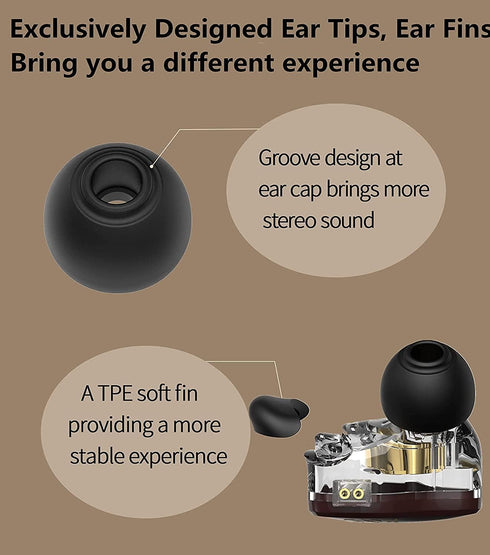 Kinboofi in Ear Monitor, CCZ Coffee Bean Stereo Wired Headphones, Dual Magnetic Circuit Dynamic Driver in-Ear Earphone, Noise Cancelling Headphone...