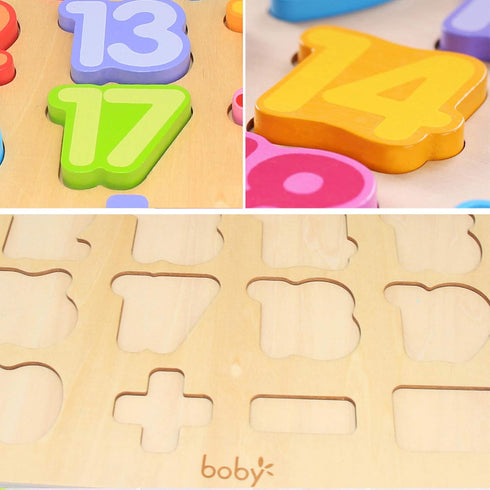 Wooden Number Puzzle Toys, ABC Letter & Number Puzzle for Toddlers 1 2 3 Year Old, Preschool Learning Toys for Kids, Educational Name Puzzle Gift ...