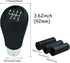 6 Speed Shift Knob Car Shifter Handle PU Leather Gear Stick Head for Most Manual Automatic Vehicles (Black Stitches)...