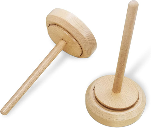 Wooden Yarn Holder Dispenser for Crocheting, Yarn Ball Holder for Knitting, Yarn Spindle Dispenser with Crochet Accessories (Single Ball)...