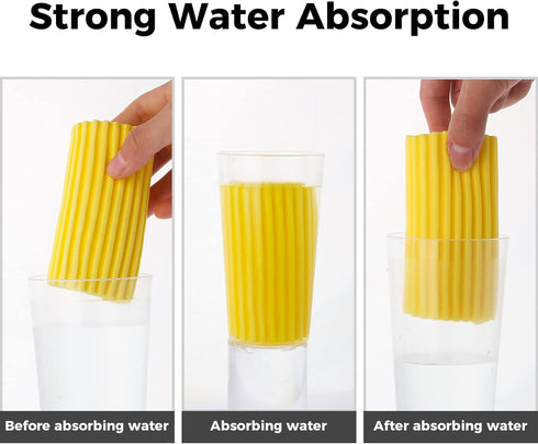 4-Pack Damp Clean Duster Sponge Brush for Cleaning Blinds, Glass, Baseboards, Vents, Railings, Mirrors, Window Track Grooves and Faucets (Yellow)...