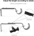 IHRDNNR Curtain Rod Holders Silver Heavy Duty Adjustable Rod Brackets for 7/8 or 1 Inch Rods, Set of 3 (Silver)...
