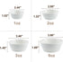 Porcelain Pinch Bowls Set of 4, Multi-size Round Mini Bowls for Meal Prep, Sauces, Dippings, Condiments...
