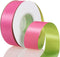 YASEO Double-sided Two-tone Ribbon, 20 Yards 1 Inch Double Faced Hot Pink and Lime Green Satin Ribbon for Easter, Christmas, Birthday, Gift Wrappi...