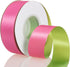 YASEO Double-sided Two-tone Ribbon, 20 Yards 1 Inch Double Faced Hot Pink and Lime Green Satin Ribbon for Easter, Christmas, Birthday, Gift Wrappi...