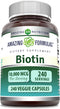 Amazing Formulas Biotin 10000 Mcg Veggie Capsules | Vitamin B7 Supplement | Non-GMO | Gluten Free | Made in USA (240 Count)...