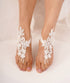 Sither Foot Lace for Beach Wedding Barefoot Sandals White Lace Anklet for Bride Barefoot Flower Lace for Women Foot Anklet Jewelry On Summer Beach...