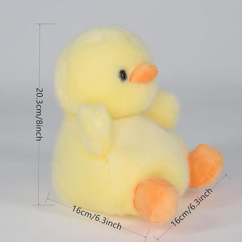 8" Duck Stuffed Animals Plush, Cute Plushies for Animal Themed Parties Teacher Student Award, Animal Toys for Baby, Boy, Girls, Great for Nursery,...