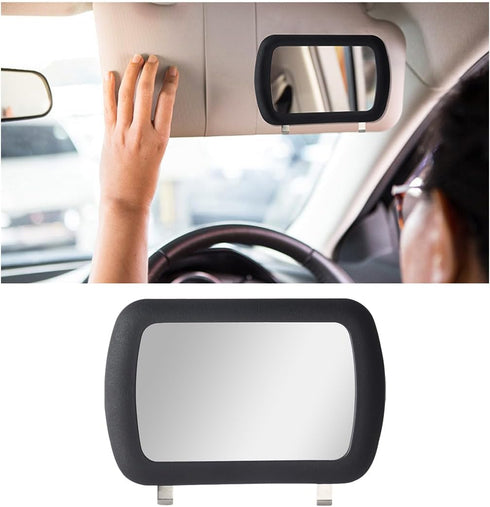 1 PC Car Sun Visor Vanity Mirror, Clip-on Automotive Cosmetic Vanity Mirror, Deluxe Makeup Sun-Shading Mirror, 6.57"x4.33" Universal Vehicle Inter...