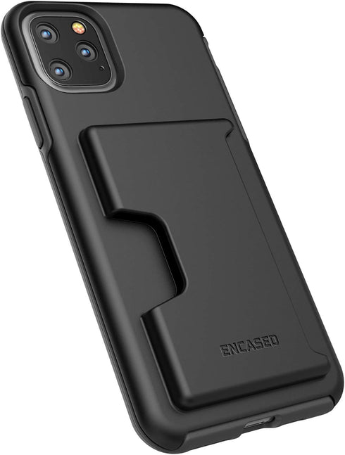 ENCASED iPhone 11 Pro Max Wallet Case (2019) Ultra Durable Cover with Card Holder Slot (4 Credit Cards Capacity) Black...