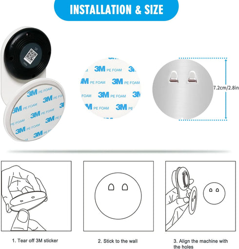 4 Pack Indoor Wall Mount for Yi Home Security Camera, No Punching, Extremely Simple Installation (Camera is NOT Included)...