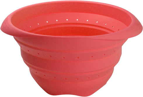 Lekue Collapsible Colander, 9 Inch - Compact Silicone Food Strainer, Space-Saving Kitchen Strainer for Pasta, Fruits, Vegetables - BPA-Free & Dura...