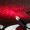 Mini Led Star Projector Night Light, Red Interior Car Lights, Adjustable USB Night Light, Romantic Auto Roof Ceiling Lamp for Bedroom, Ceiling and...