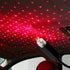 Mini Led Star Projector Night Light, Red Interior Car Lights, Adjustable USB Night Light, Romantic Auto Roof Ceiling Lamp for Bedroom, Ceiling and...